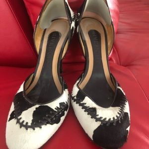 Givenchy heels cow pattered fur size 36.5